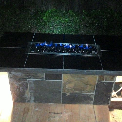 Another picture of the custom fire-pit we built fo