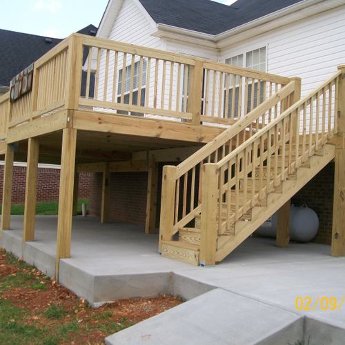 Deck and Concrete