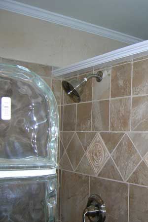 Bathroom Shower Tile / Glass Block