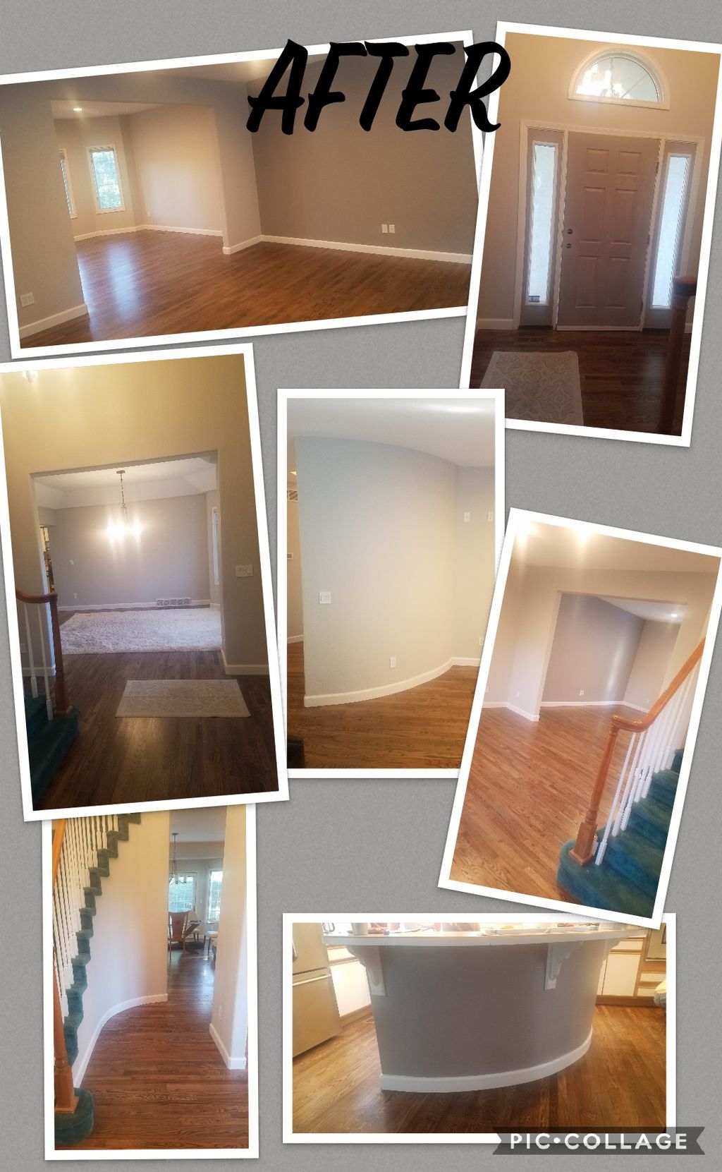 Wall openings, painted, floors & trim