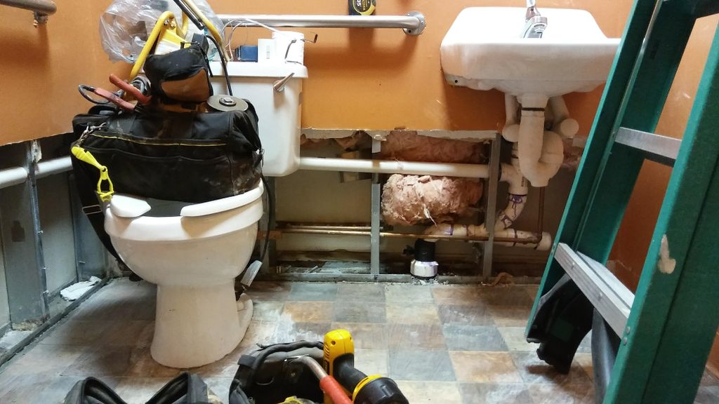 Added two sinks at a hair salon