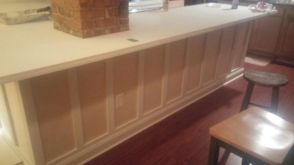 New Island before counter tops are installed.