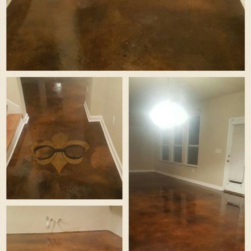 whole house concrete stained