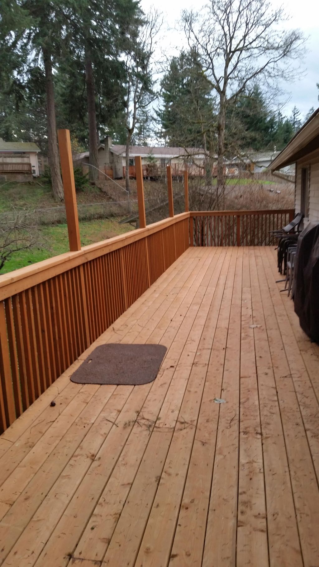 2 story deck installation at a customer's home.  P
