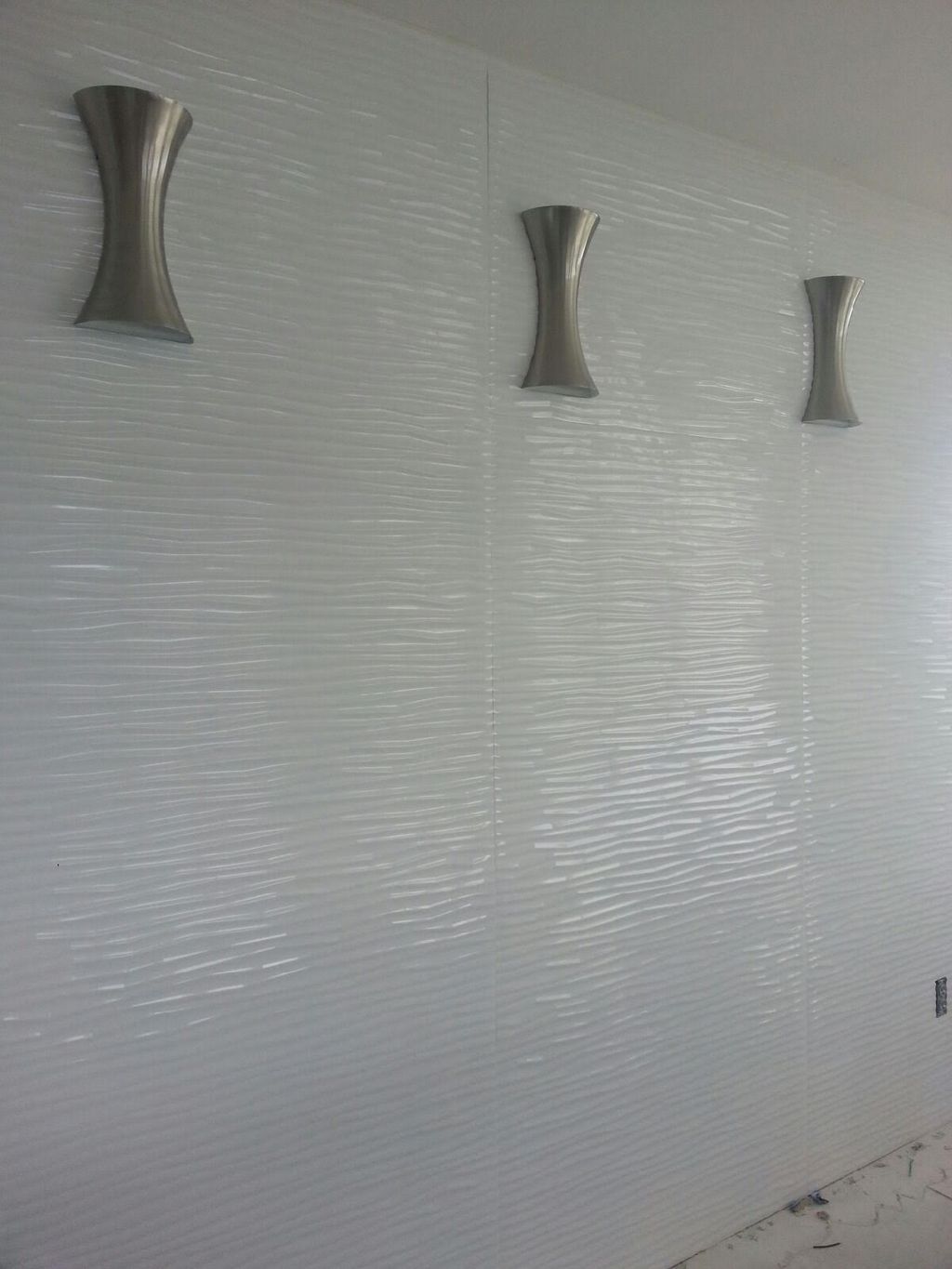 Exquisite glass tile installed AFTER on wall