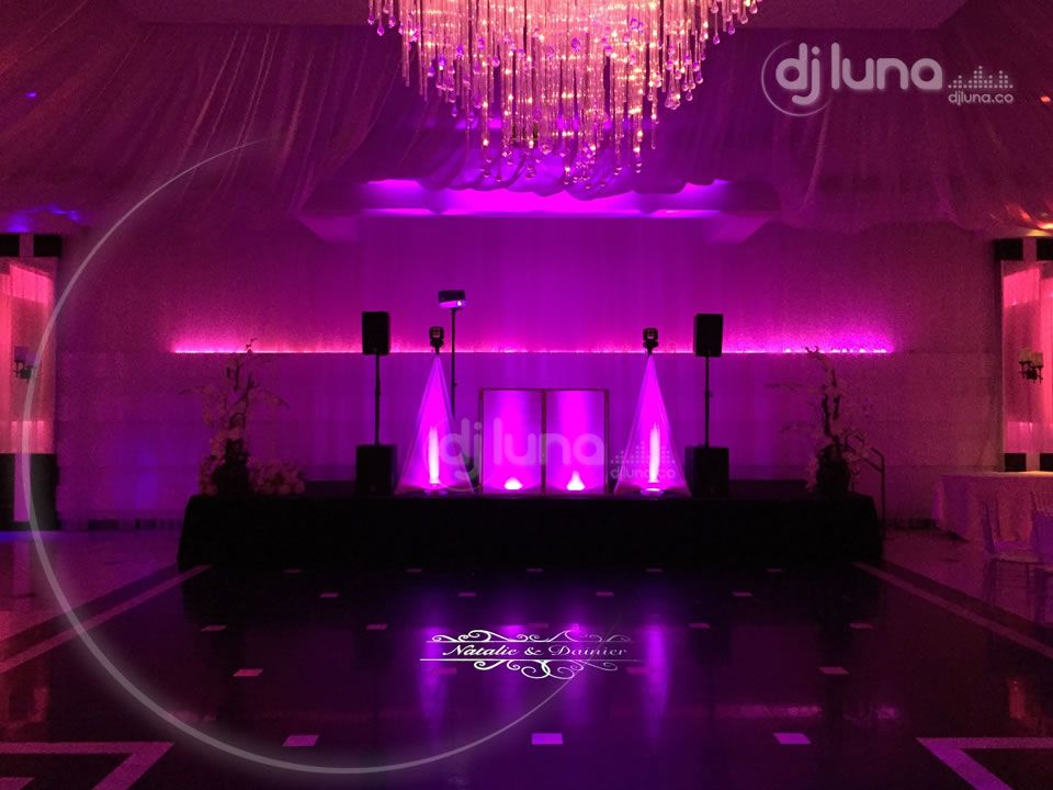Wedding monogram gobo projection