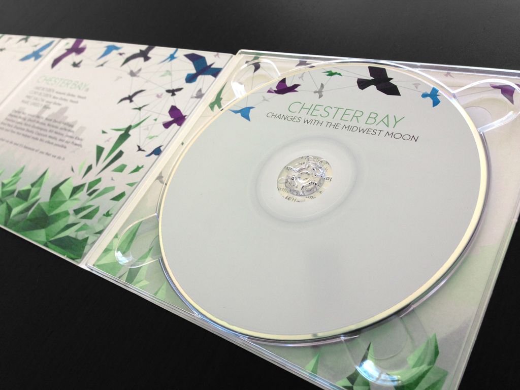 Inside portion of a 6-panel digipak design for the