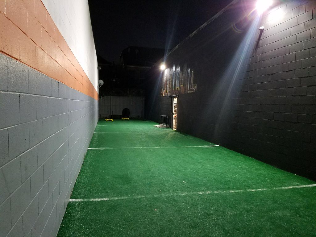 outdoor lit turf area