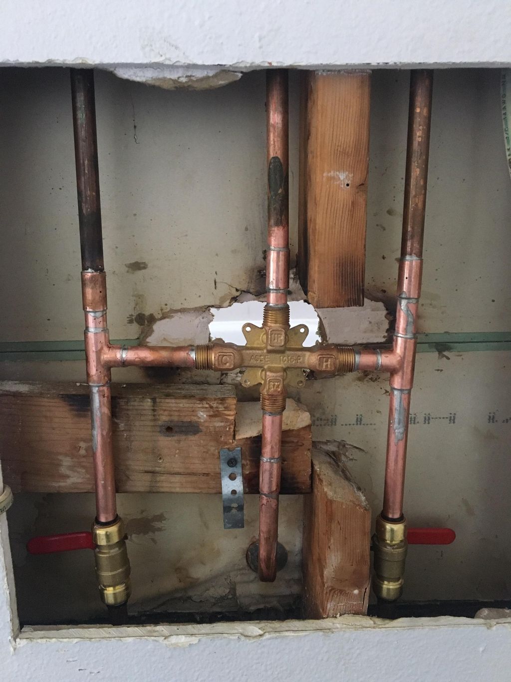 Shower manifold replacement  did all Soldering wit