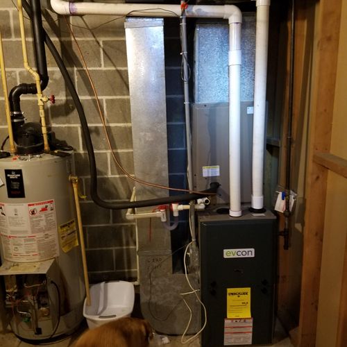 new evcon furnace installed 95+ (by colleman)