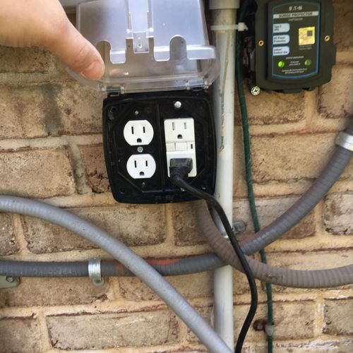 Outdoor electrical repair