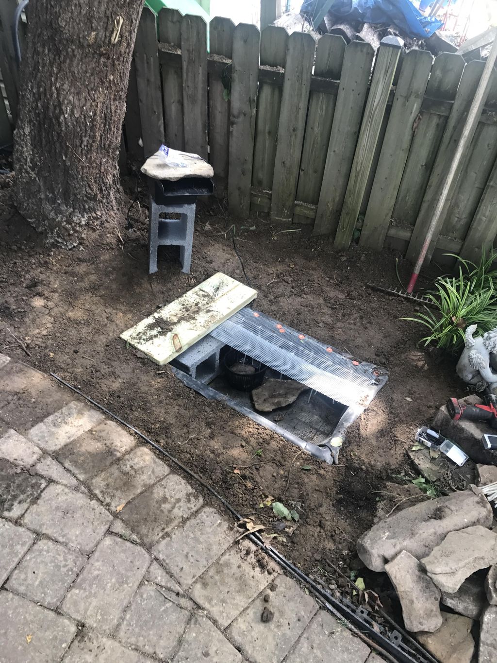 Pondless fountain install 
