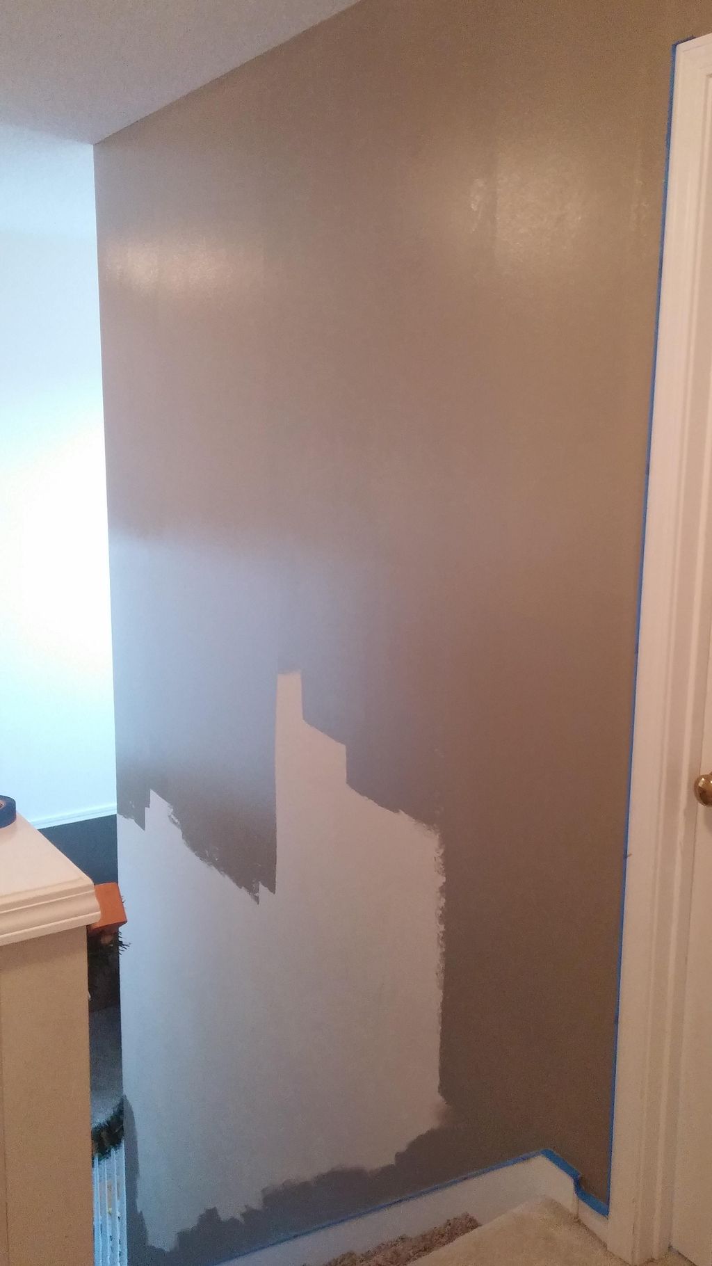 Rolling process...Top of wall down.