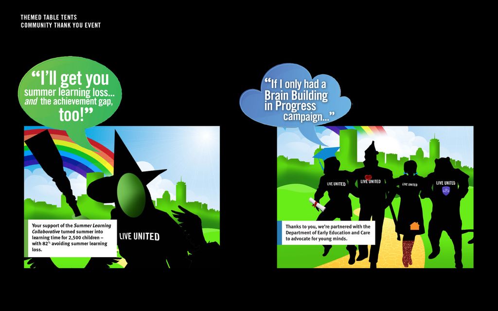 Illustration and Design. Event Table tents and pos