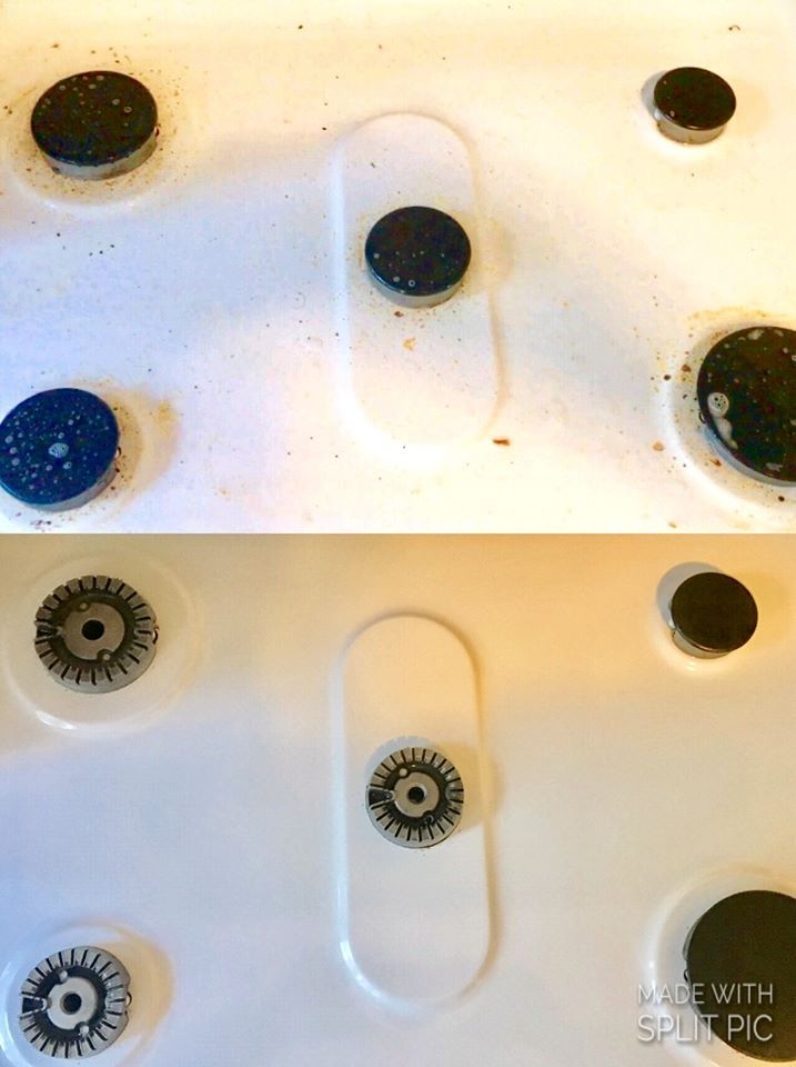 Before and After stove cleaning!