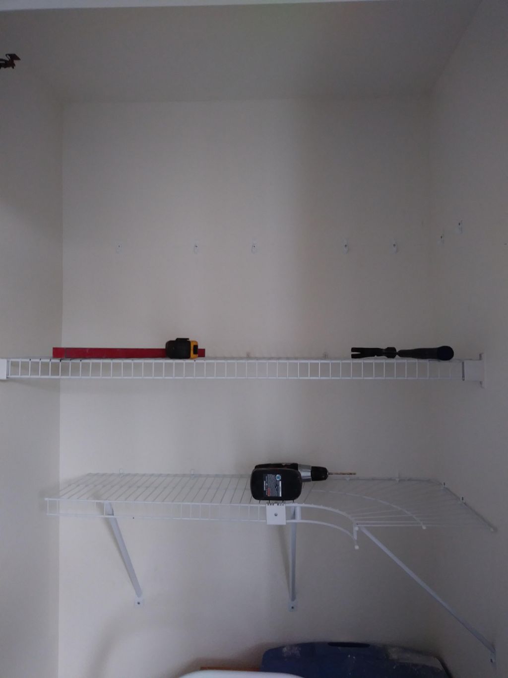 Installation- Wire shelving- Completed.