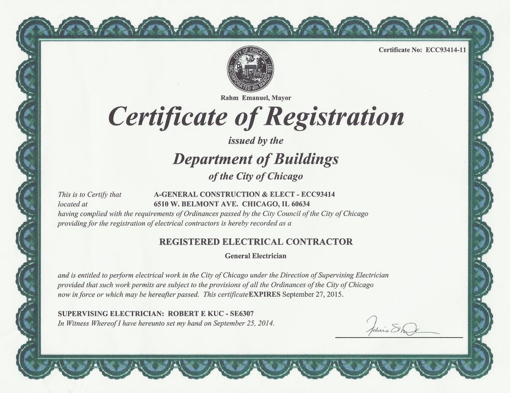 ELECTRICAL LICENSE