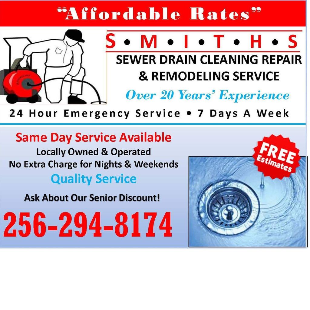 Smith's Sewer Drain Cleaning Repair and Remodeling
