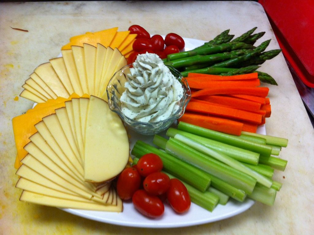 Smoked gouda, Vermont cheddar, and vegetable crudi