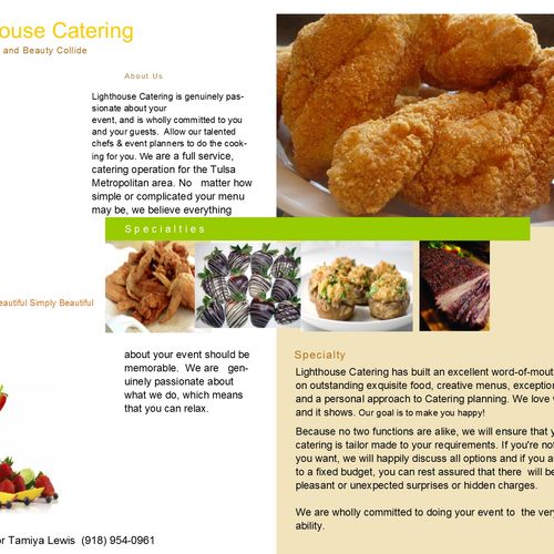 Lighthouse Catering Brochure