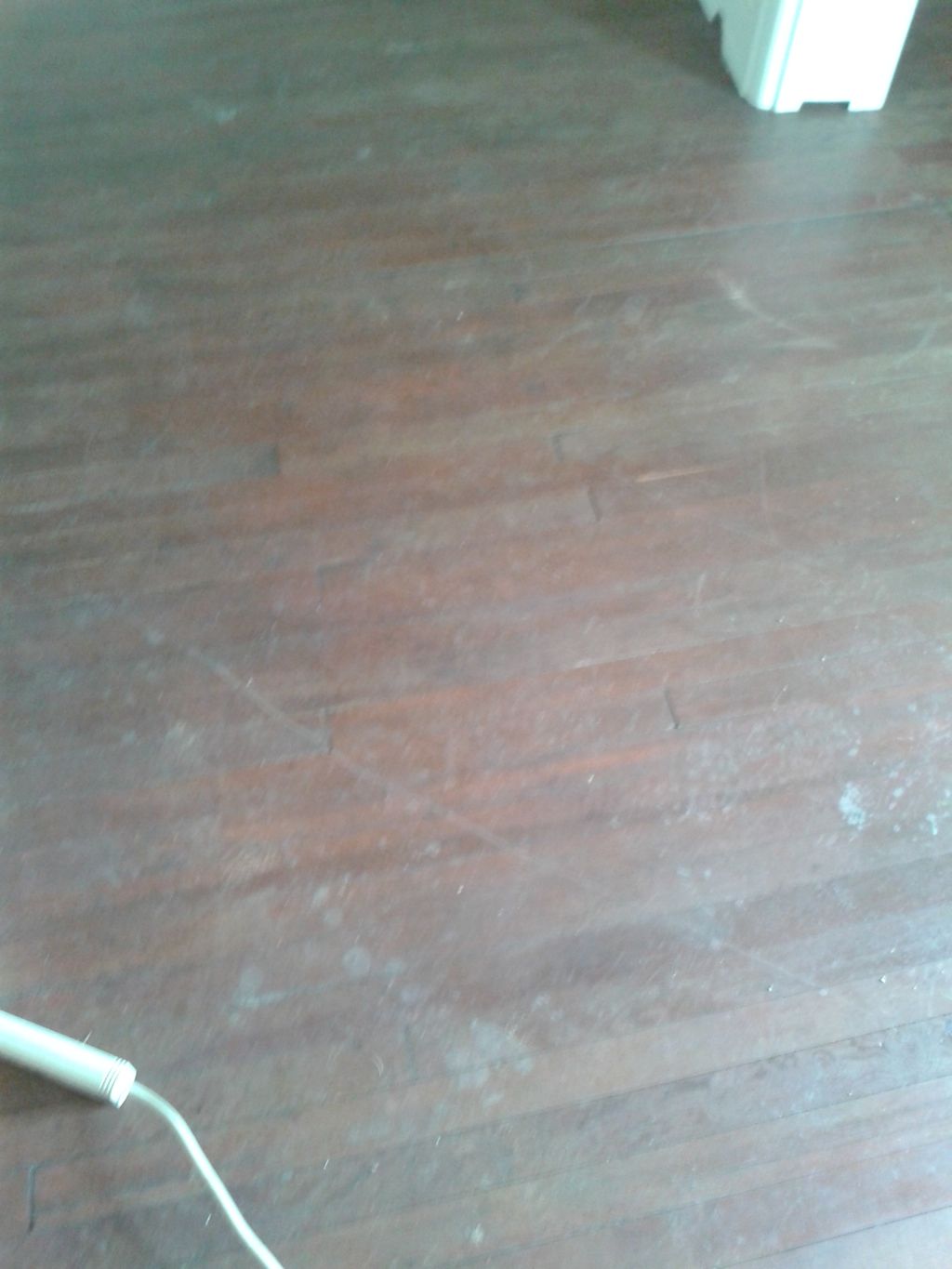 Hardwood refinish, before