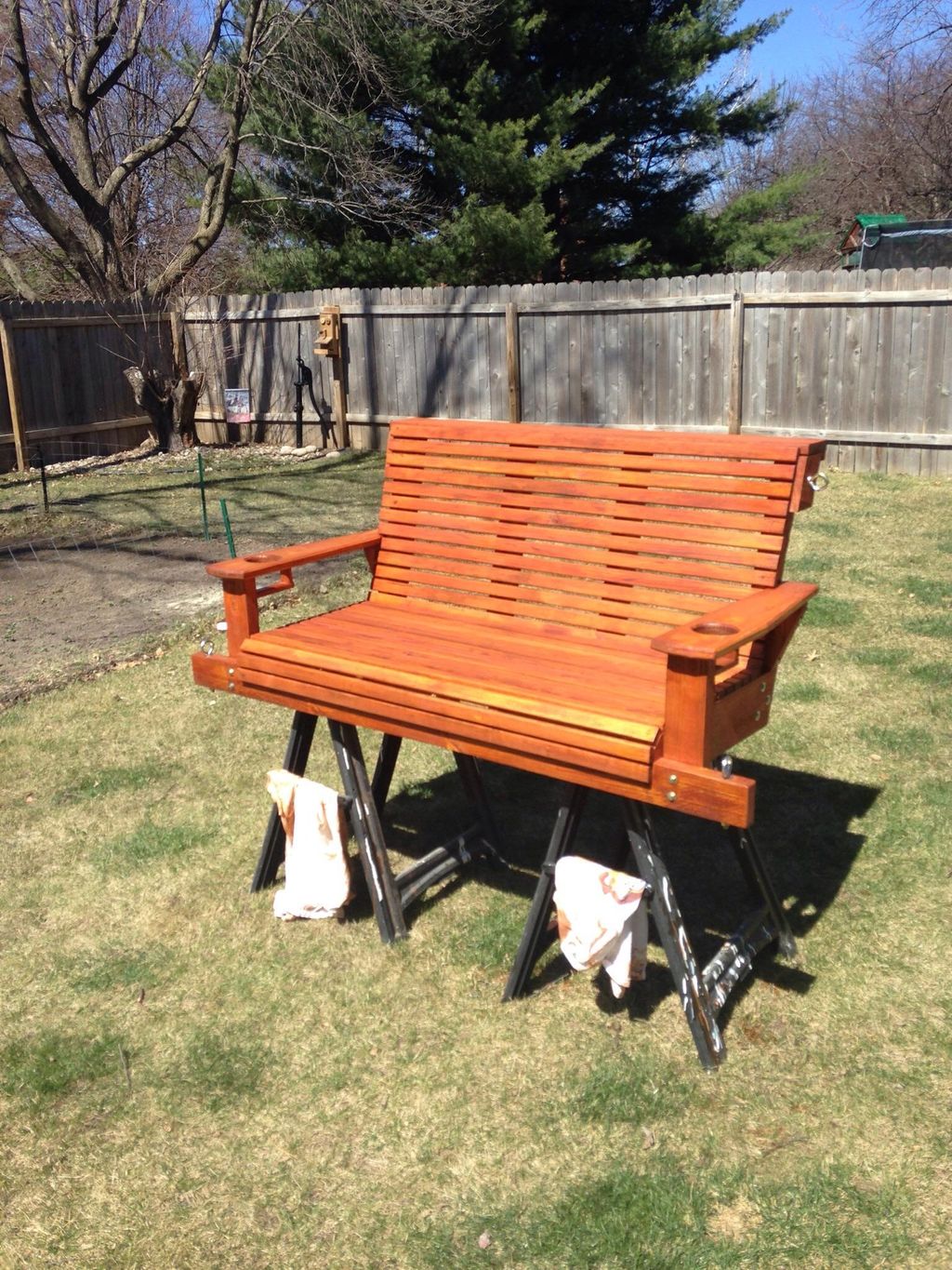Custom made a porch swing.