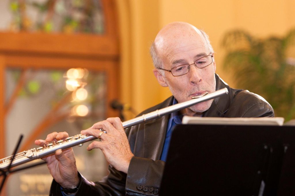 This is me playing the flute at Congregation Beth 