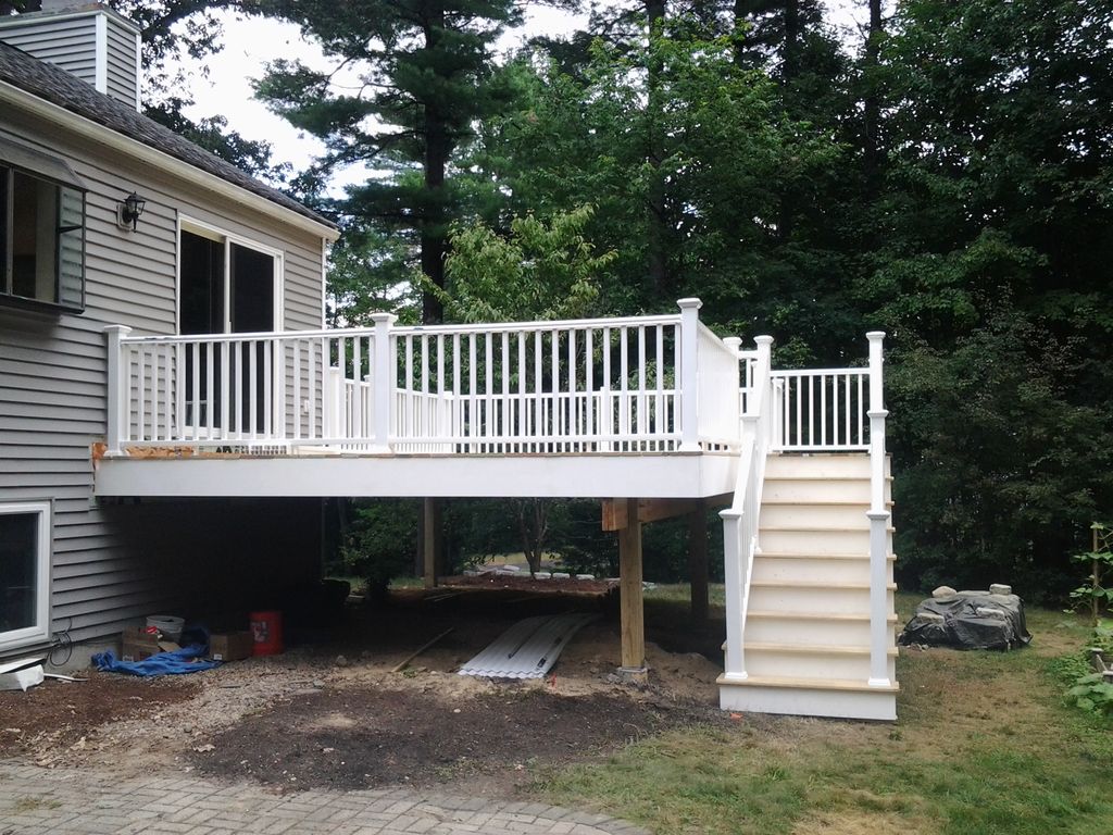 pt deck and frame, composite rail and trim.