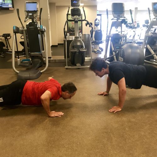Father/ son training! Partner workouts are so much