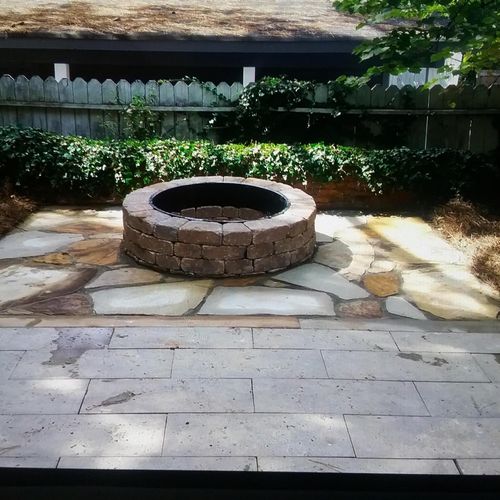 This is a firepit/flagstone patio i built in bham