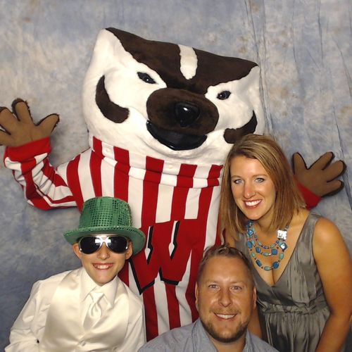 Bucky Badger in the Photo Booth - Always a Crowd P