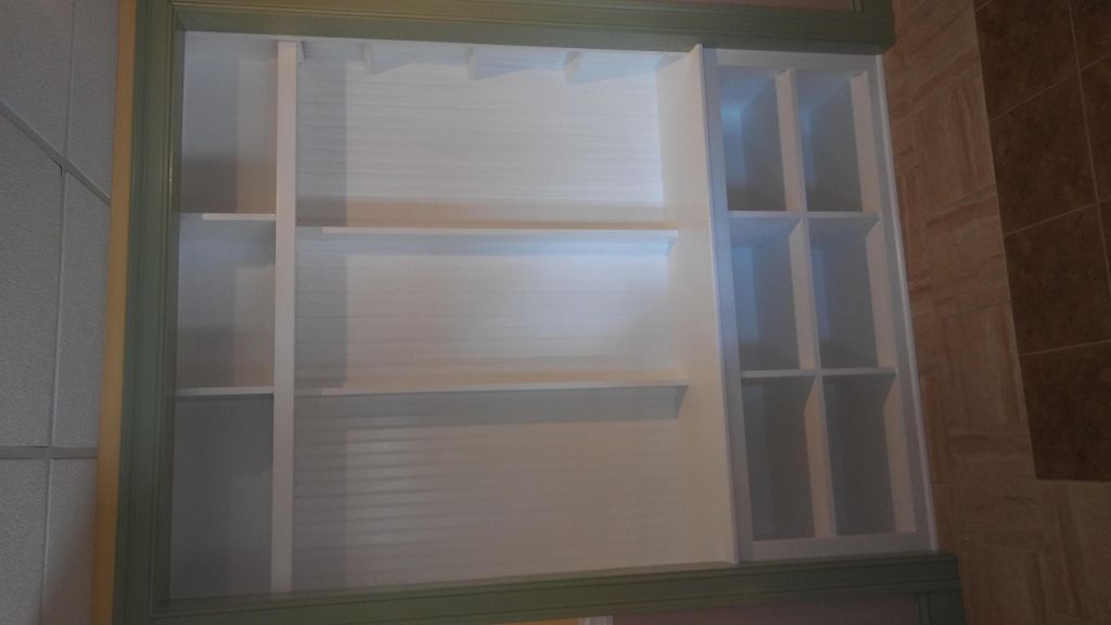 Custom mud closet cabinet 