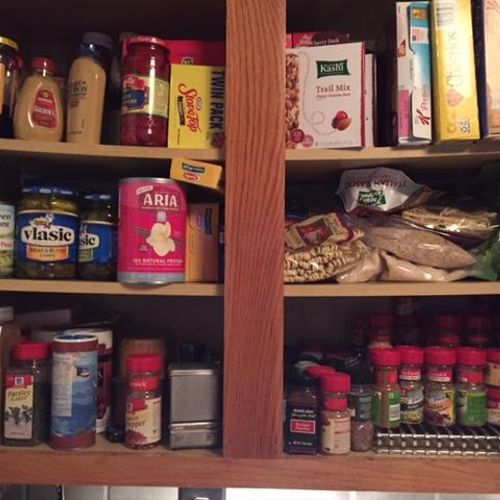 Messy spice cabinet