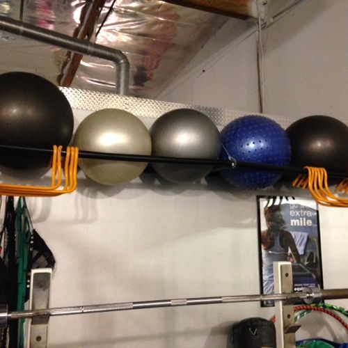 Exercise balls waiting to be worked with!