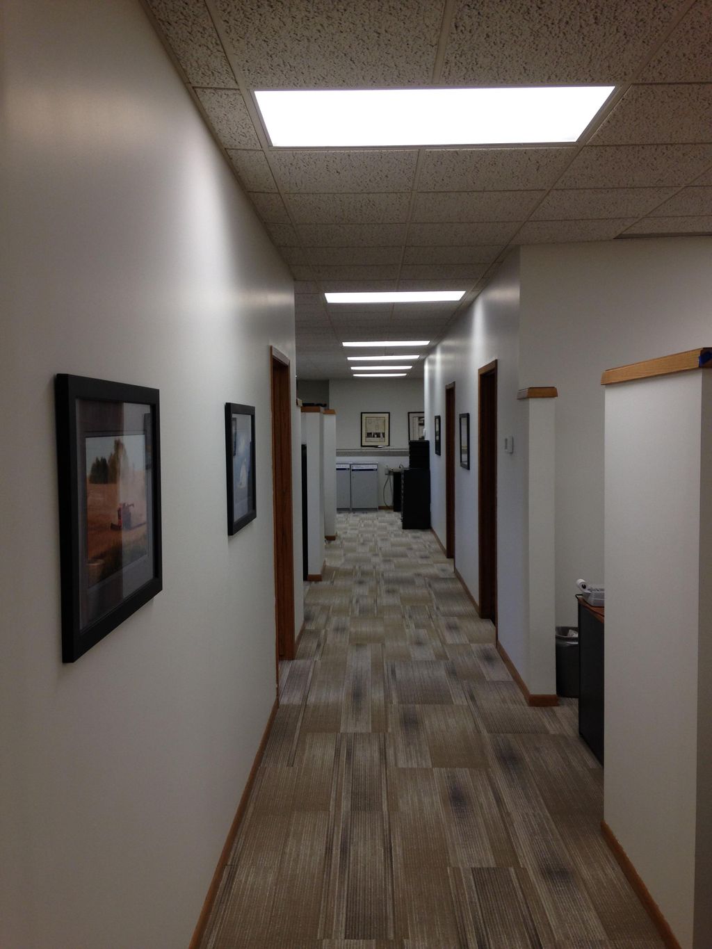 Painted and hung pictures to the same height throu