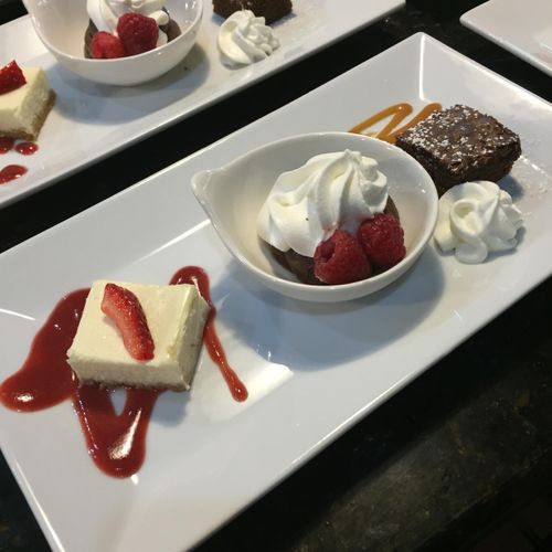 Dessert Trio ~ Vanilla Bean Cheesecake with Strawb