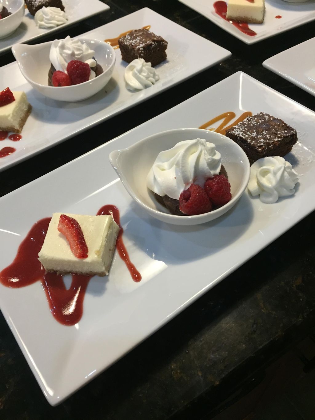 Dessert Trio ~ Vanilla Bean Cheesecake with Strawb