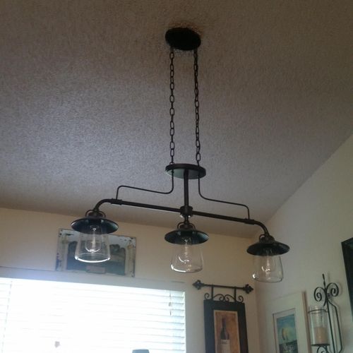 We install any kind of light fixtures