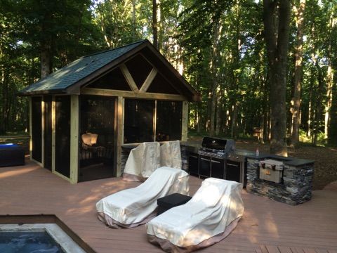Brand new deck with covered/enclosed area and outd