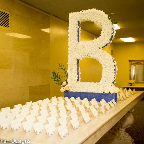 This is a flower covered "B" for the last name of 