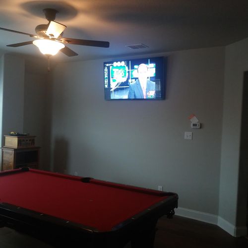 TV Mounting in game room