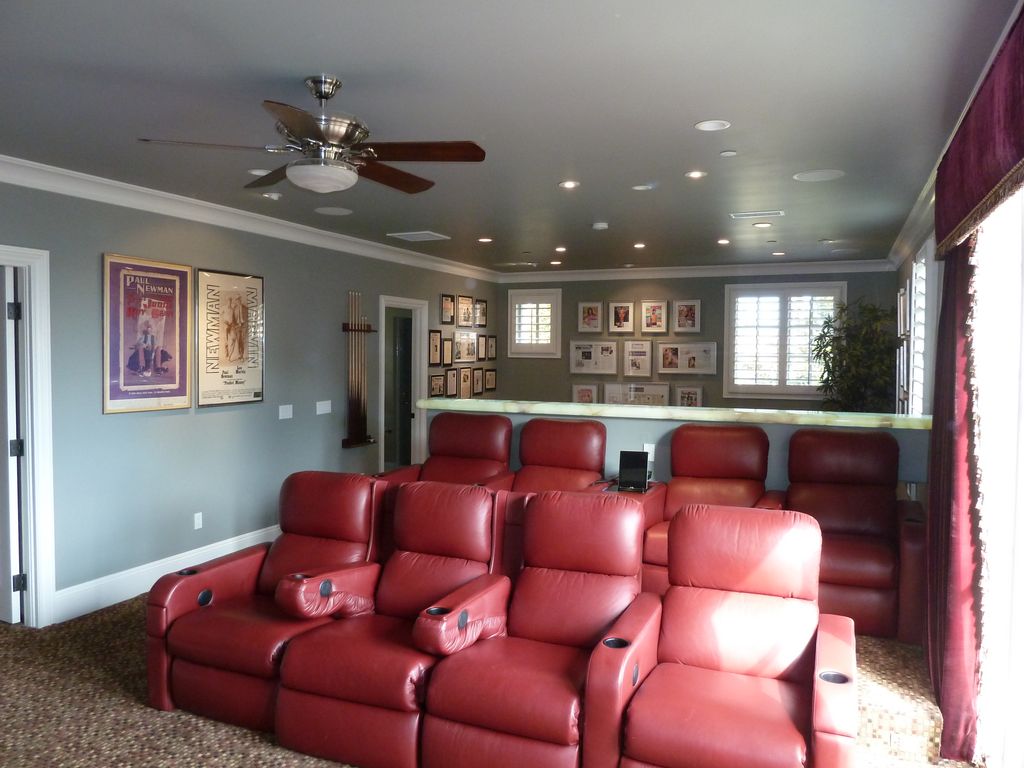 Media room remodel with Led back lite onyx counter