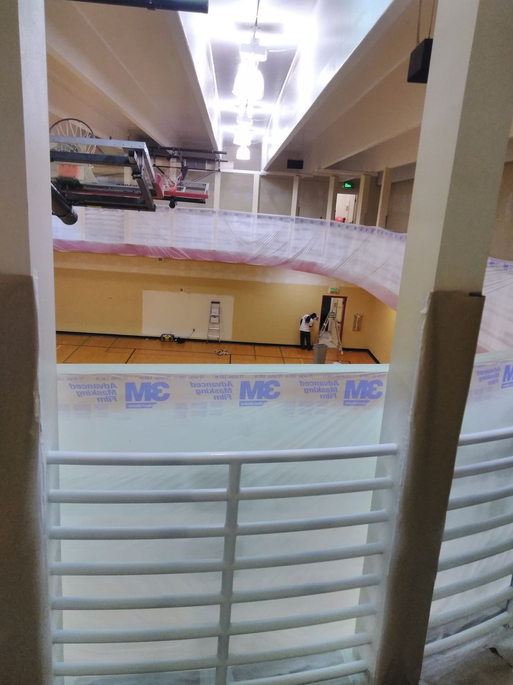 (During) Primed all railing and doors with SW Extr