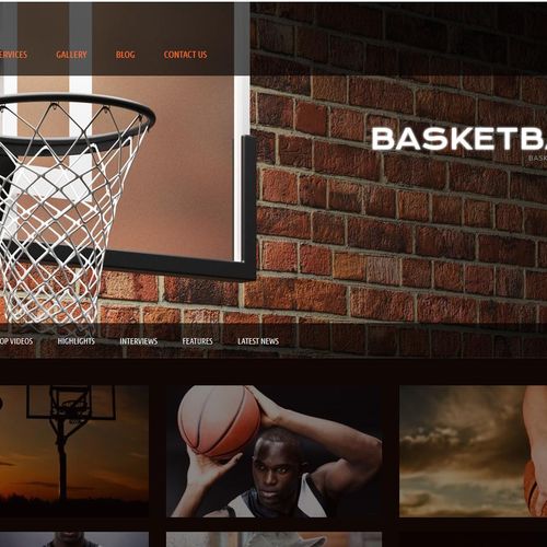 Website designed for a basketball camp