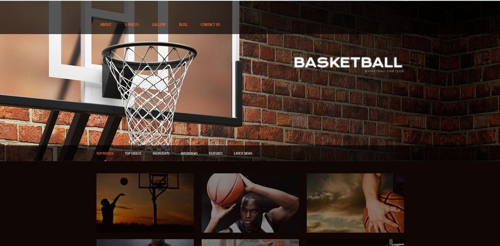 Website designed for a basketball camp