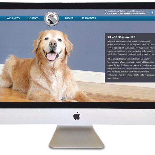 Website for mobile veterinary service