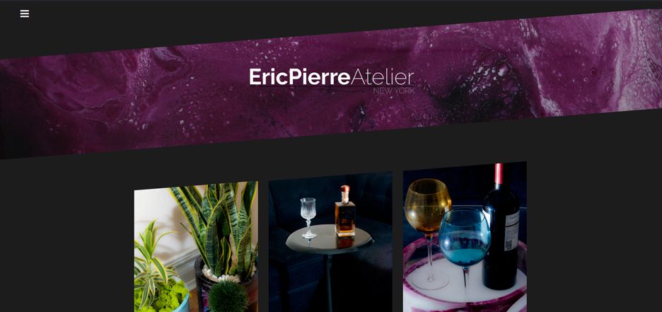 Eric Pierre Atelier, Web Design, Photography, Mark
