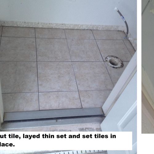 Alibi House - Before and After pics of Tile Instal