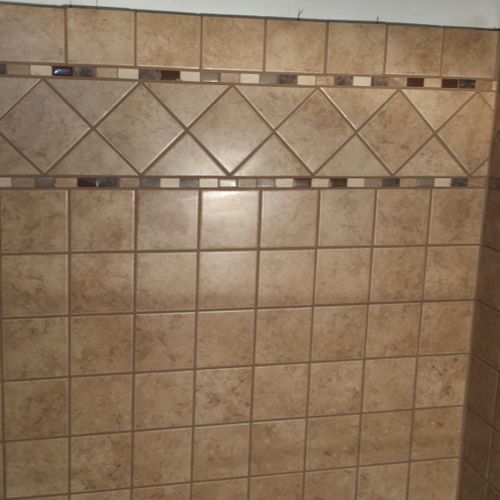 Close Up of Tile Around Shower!
