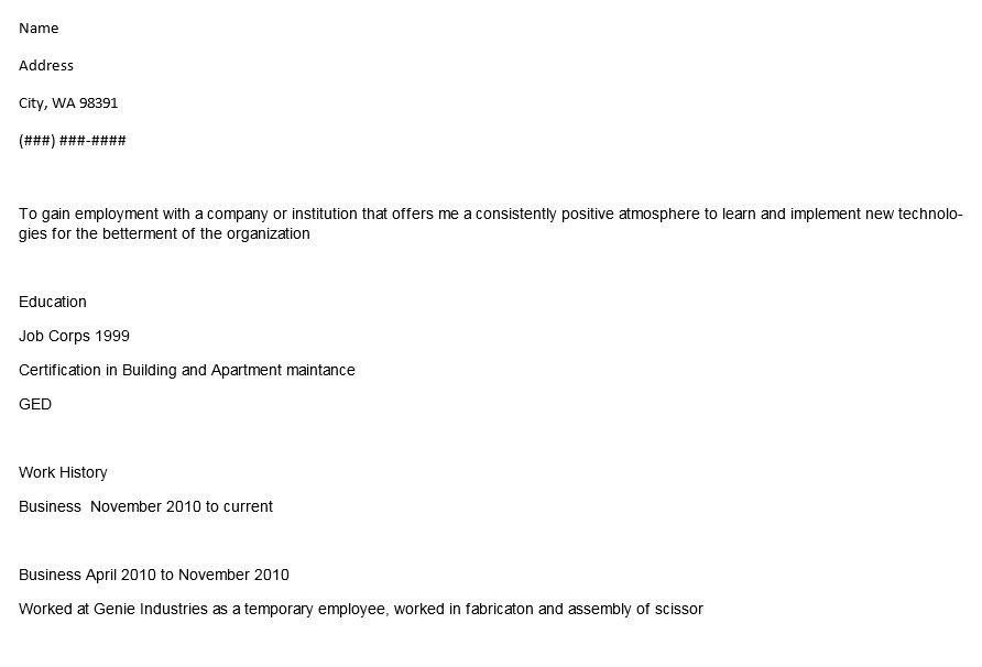 Before I edited this resume, there were significan